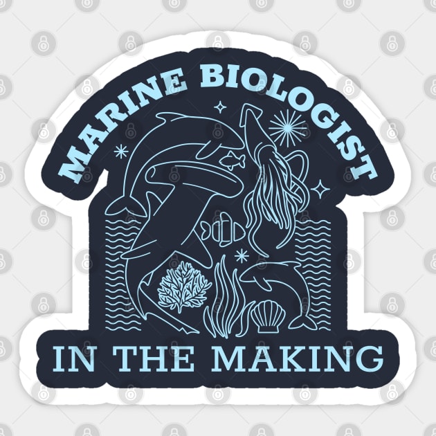 Marine Biologist in the making! Sticker by Tom's Clothing Emporium